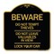 Signmission Beware Do Not Tempt Thieves Do Not Leave Valuables in View Lock Your Car, A-DES-BG-1818-24328 A-DES-BG-1818-24328 - alternate 1